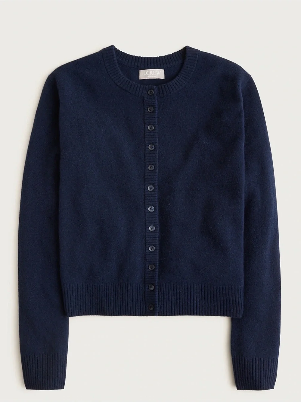 J.Crew Perfect Cashmere Cardigan Navy 100% Cashmere Size M NWT $178